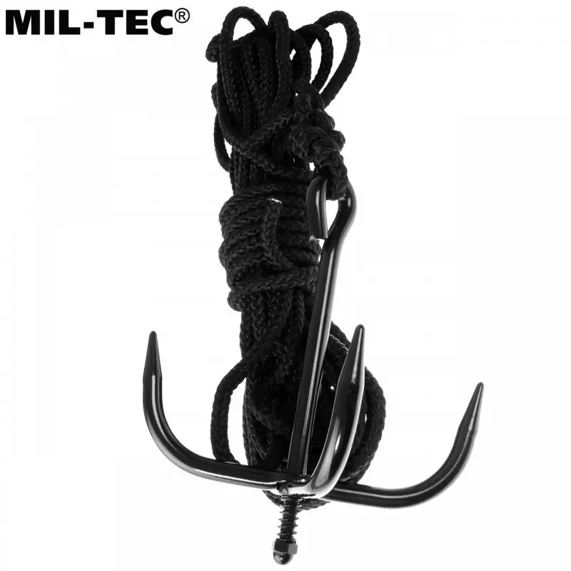 Крюк-кішка з мотузкою Sturm Mil-Tec Black 10 m (15956000) – фото