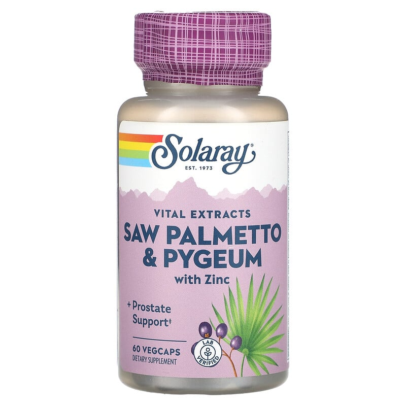 Пиджеум (африканская слива), Pygeum Africanum, Solaray, экстракт, 50 мг ...