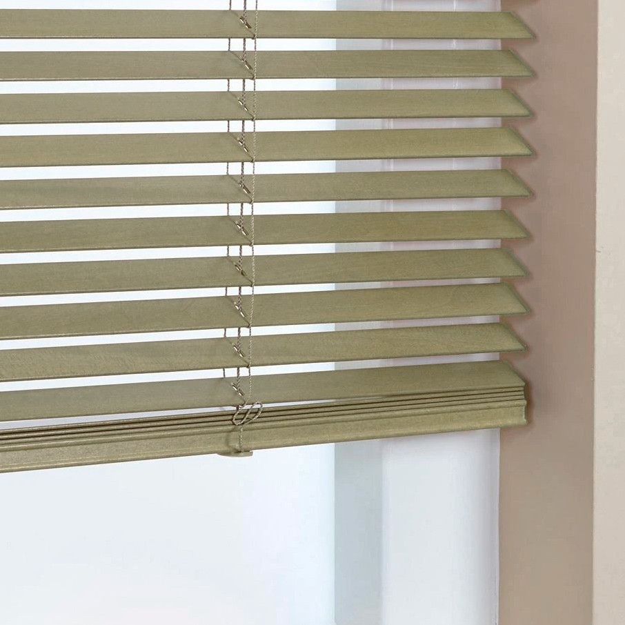 

Жалюзи деревянные горизонтальные 50х160 см 25 мм нежно-оливковый Sundeco