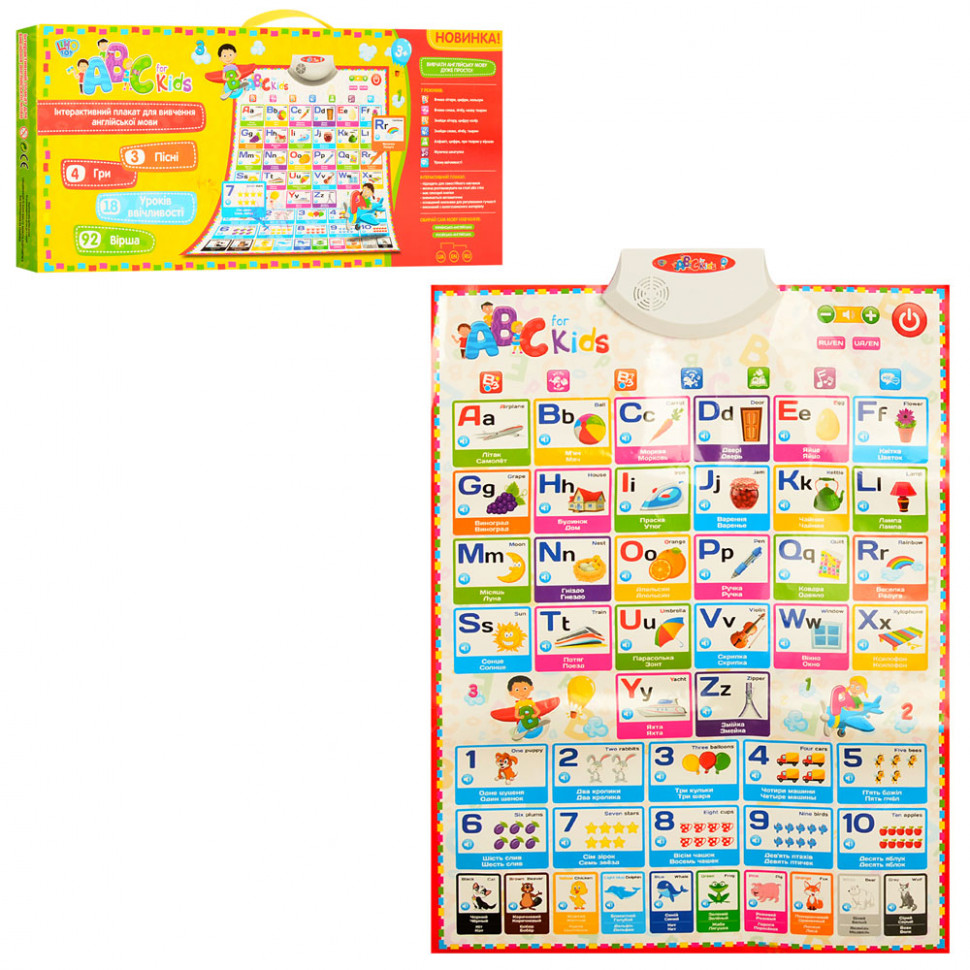 

Обучающий плакат Limo Toy 7031 ENG
