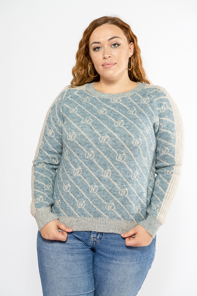 

Свитер oversize Time of Style 120PFA284197 L-XL Бежево-синий