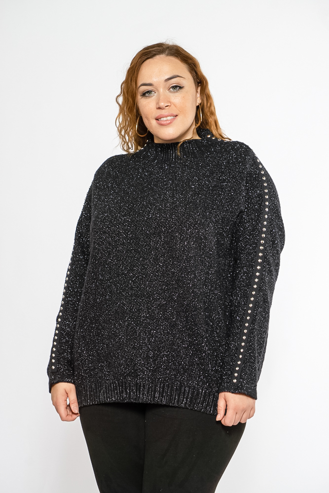 

Свитер женский с люрексом Time of Style 120PFA157217 L-XL Черный