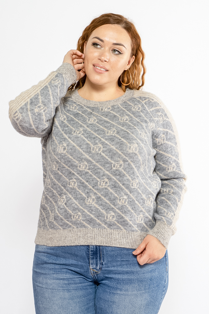 

Свитер oversize Time of Style 120PFA284197 L-XL Бежево-сизый