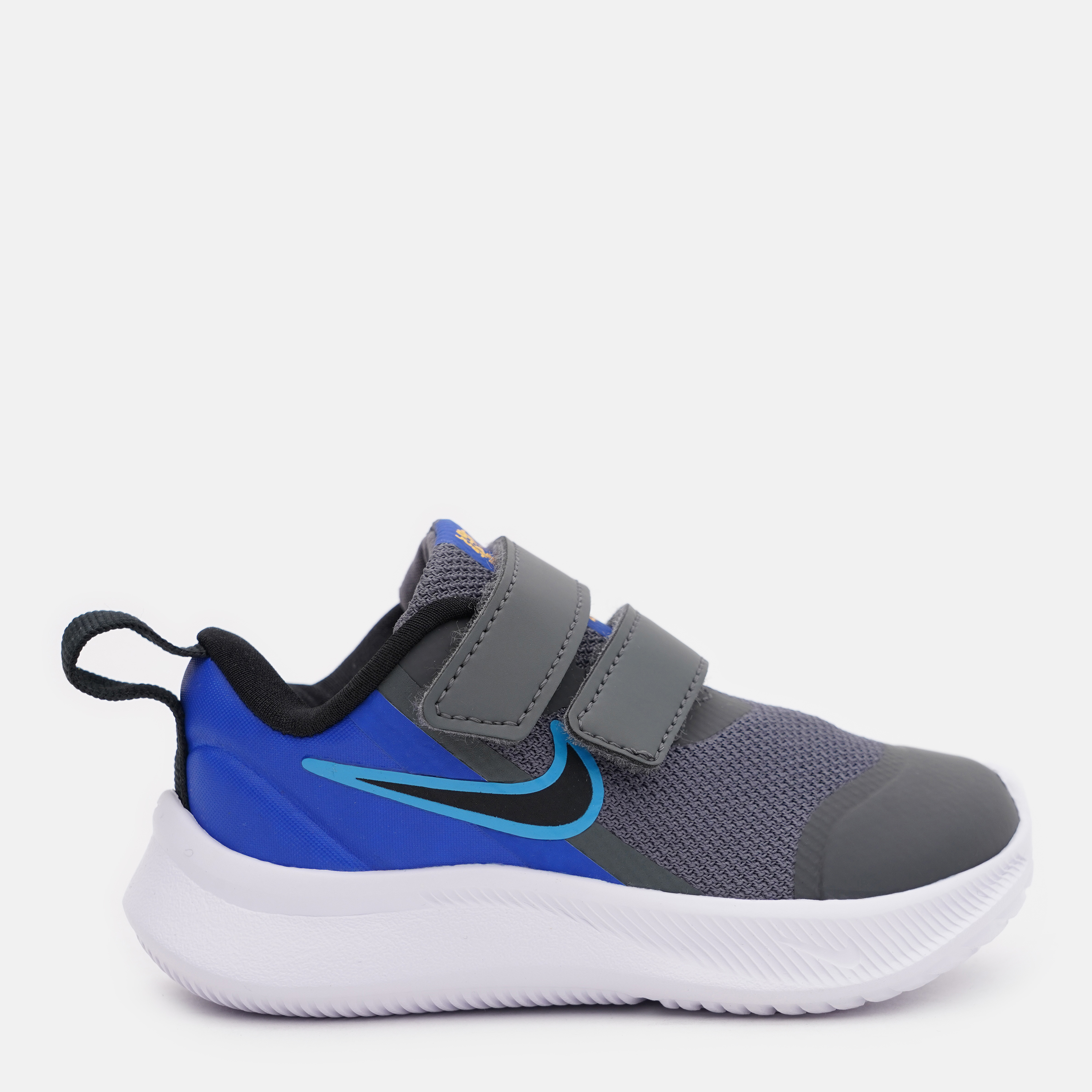 Акция на Дитячі кросівки для хлопчика Nike Star Runner 3 (TDV) DA2778-012 25 Iron Grey/Black-Blue Lightning от Rozetka