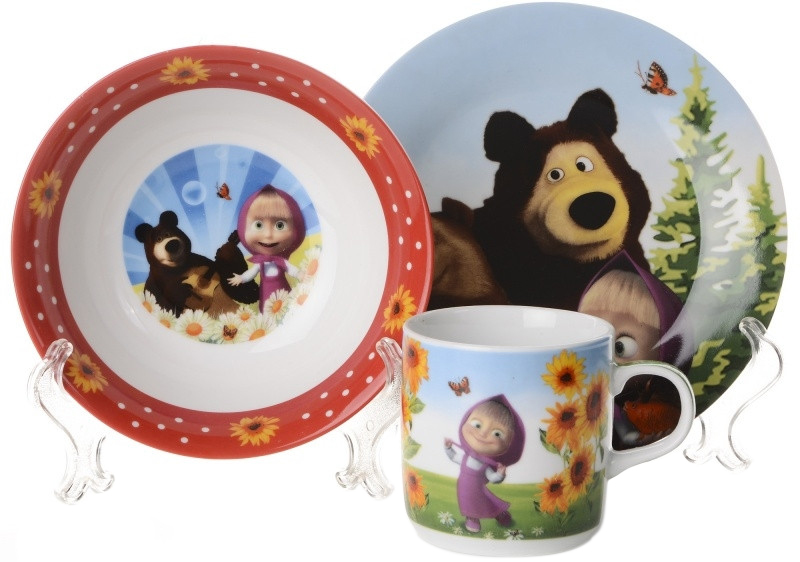 

Набор детский Lora Маша и медведь 3 предмета NPA3SETKIDS (H13-003)