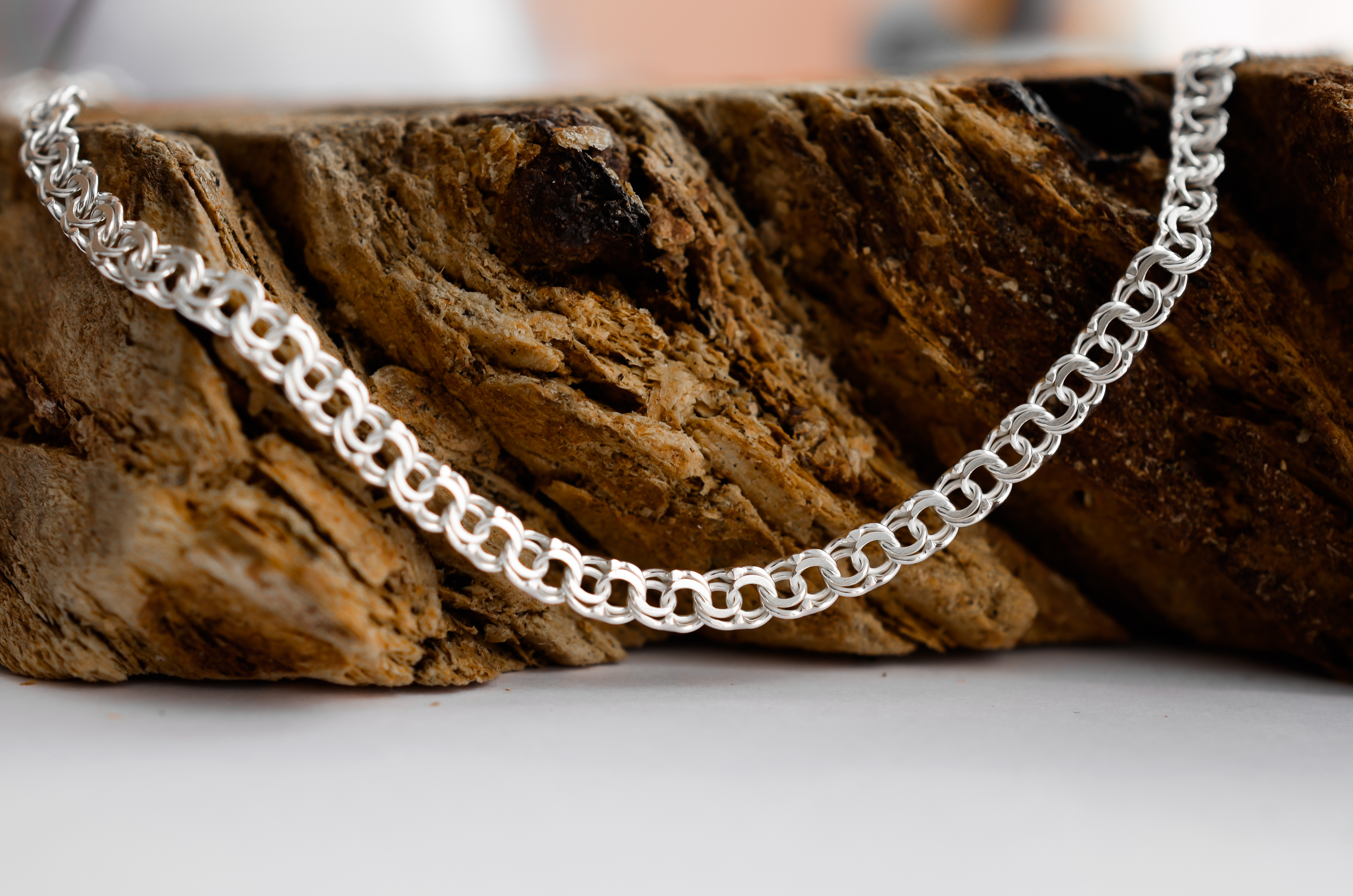 

Серебряная цепочка Meridian 925 пробы плоский бисмарк 50 размер 25003/1500