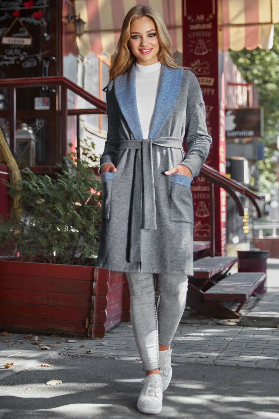 

Кардиган 1048.4324 Seventeen - серый с голубым, Кардиган 1048.4324 Seventeen L-XL серый с голубым