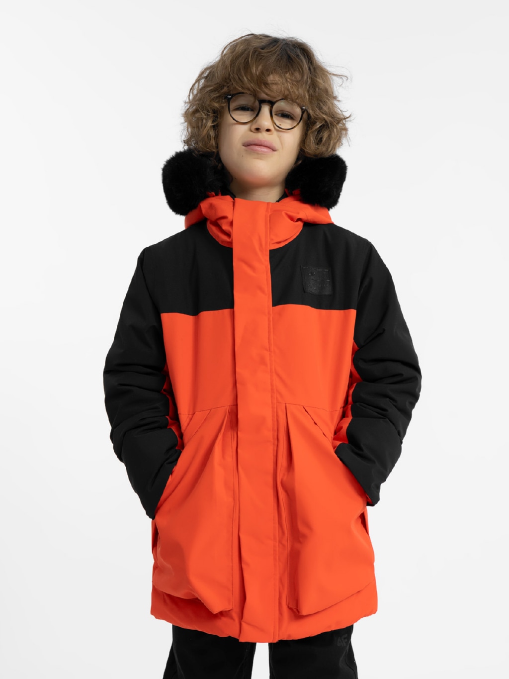 Акція на Підліткова зимова стьобана куртка для хлопчика 4F 4FJAW23TJACM109-62S 140 см Помаранчева від Rozetka
