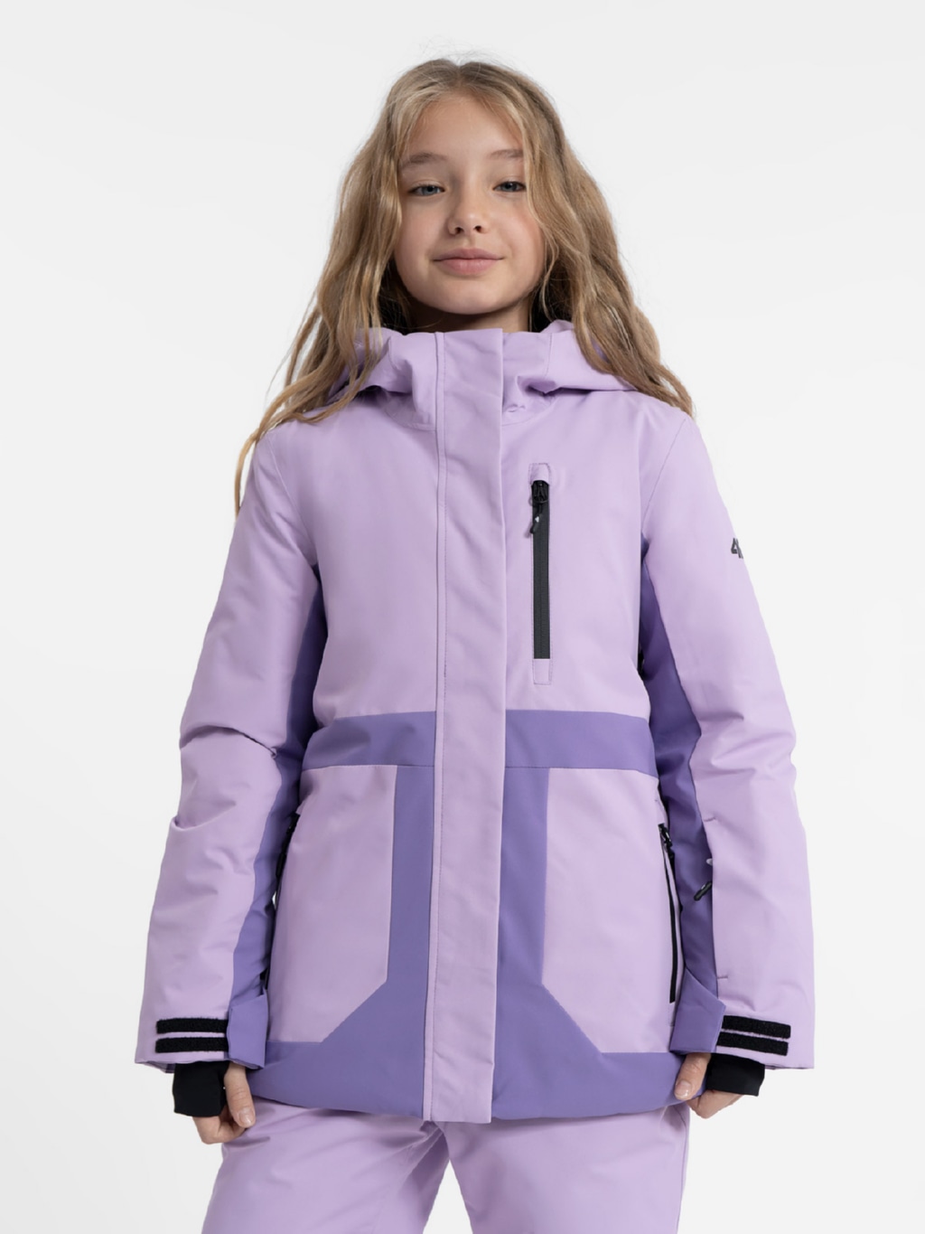 Акция на Дитяча зимова лижна куртка для дівчинки 4F 4FJAW23TTJAF295-52S 134 см Фіолетова от Rozetka
