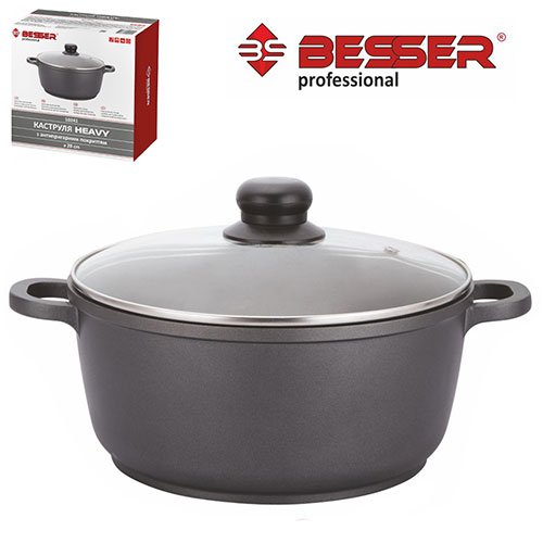 

Кастрюля алюминиевая с крышкой Besser 8 л MH-10246