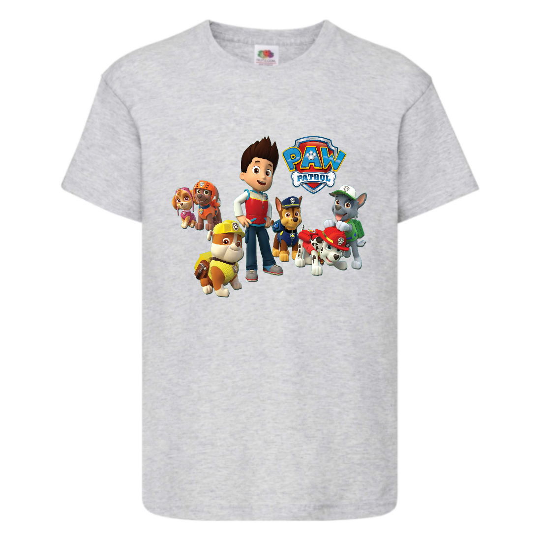 

Футболка детская Щенячий патруль (Paw Patrol) все щенки серая 116 см