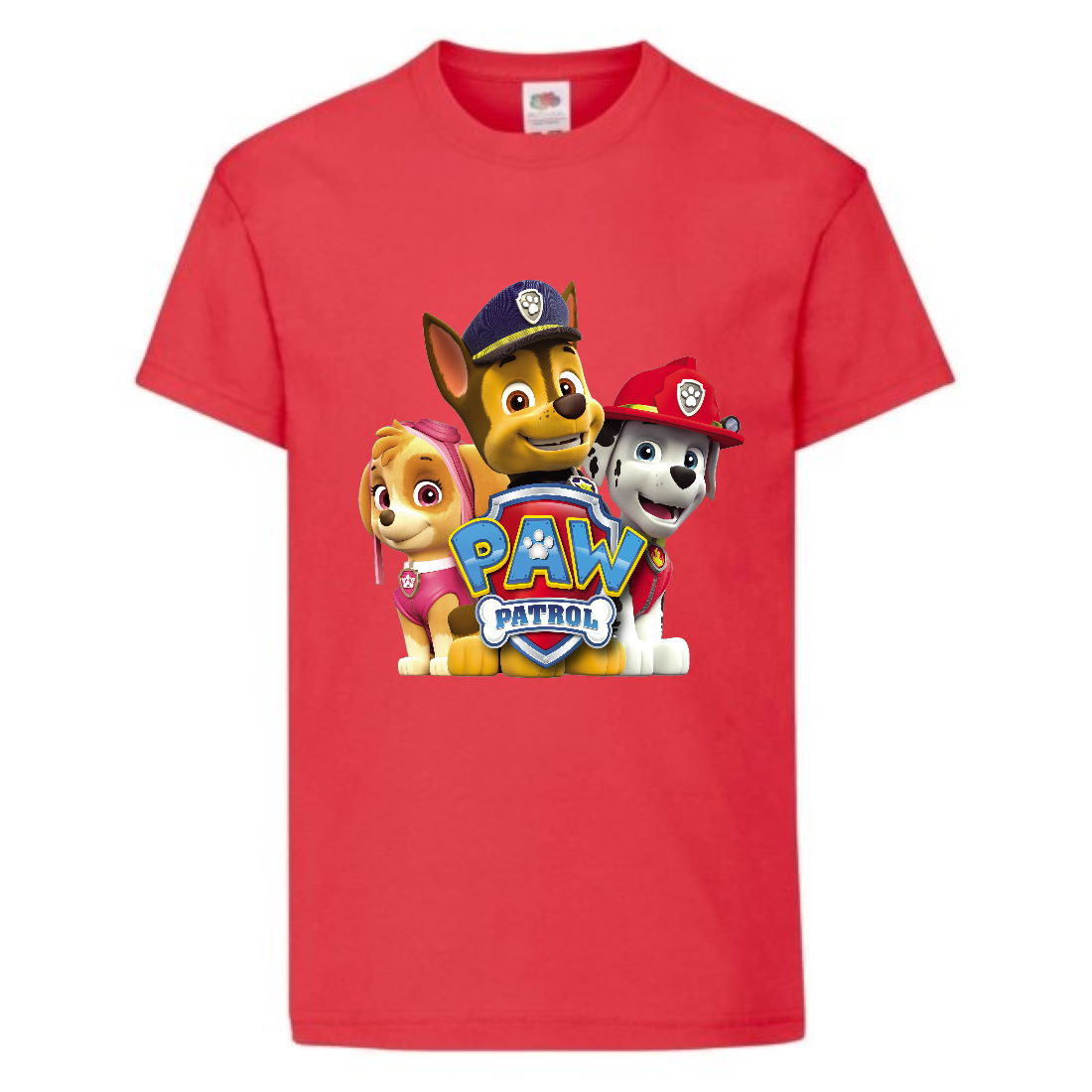 

Футболка детская Щенячий патруль (Paw Patrol) красная (puppies-red) размер 128 см