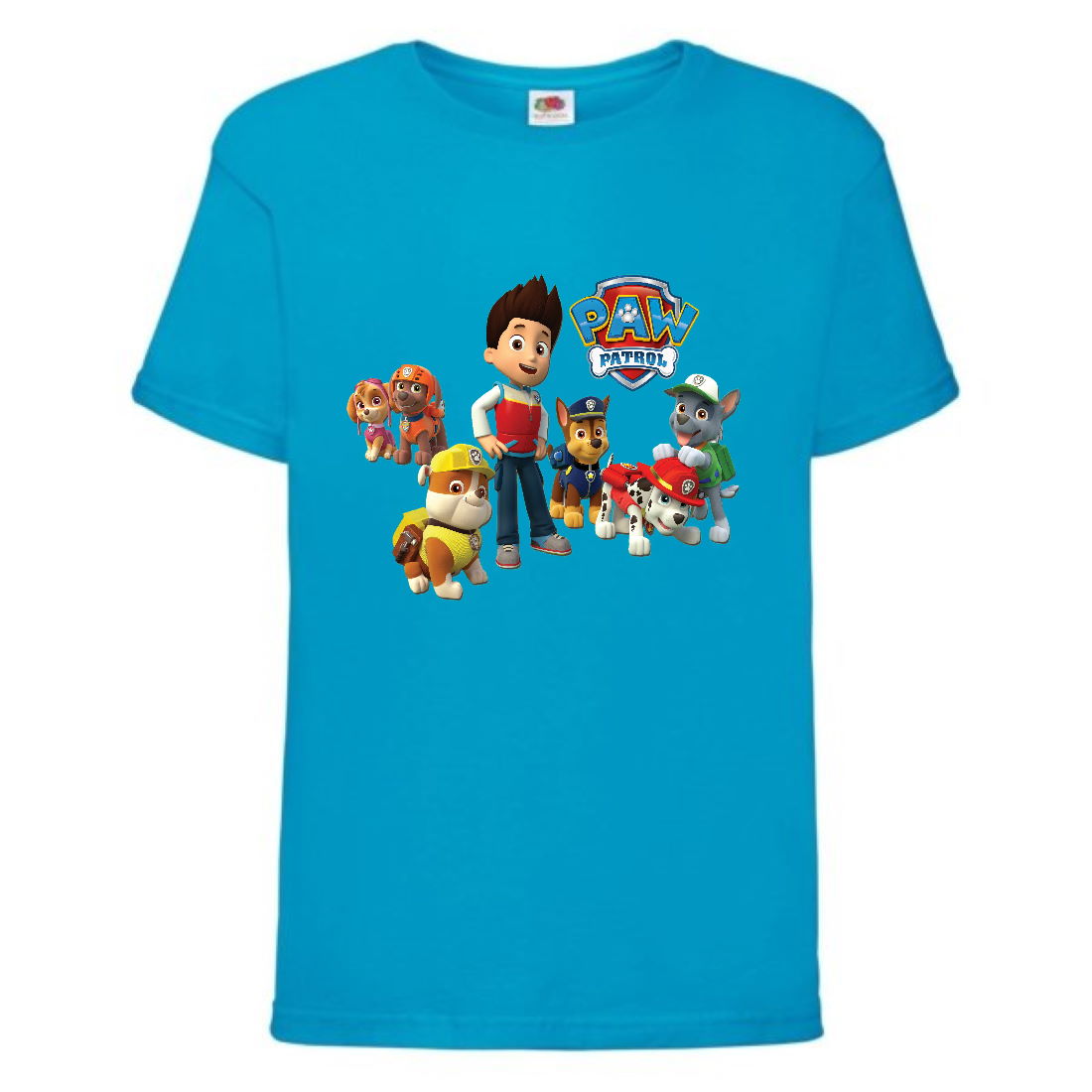 

Футболка детская Щенячий патруль (Paw Patrol) все щенки голубая размер 98 см