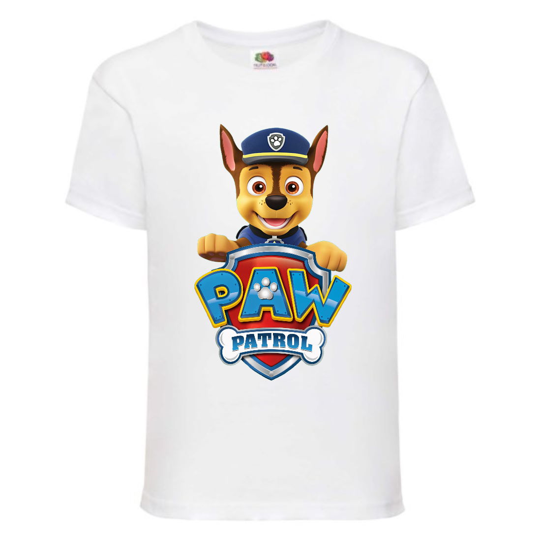 

Футболка детская Щенячий патруль (Paw Patrol) белая (racer-white) размер 128 см