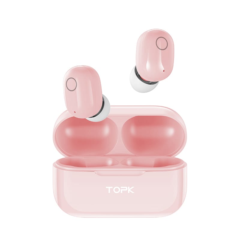 

Беспроводные сенсорные TWS наушники TOPK T12 Pink