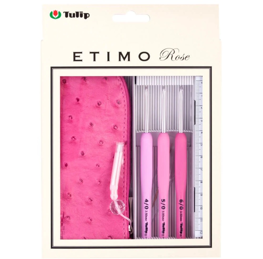 Tulip TLS-001 ETIMO Cushion Grip Crochet Hooks 8 pcs set (Royal