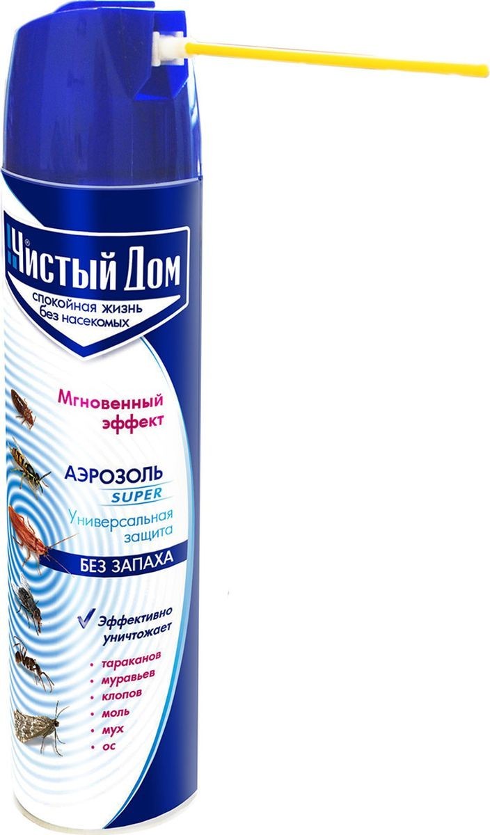 Аэрозоль от всех насекомых Чистый Дом 600 мл мгновенный эффект – фото,  отзывы, характеристики в интернет-магазине ROZETKA от продавца: Home Scape  | Купить в Украине: Киеве, Харькове, Днепре, Одессе, Запорожье, Львове