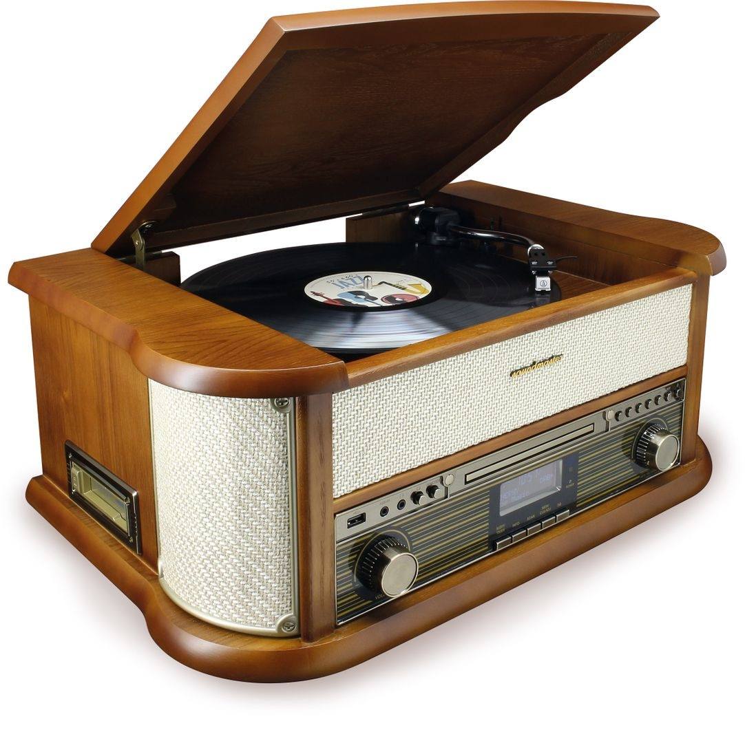Музыкальный центр в ретро стиле Saundmaster (NMC549) BT CD FM USB ...