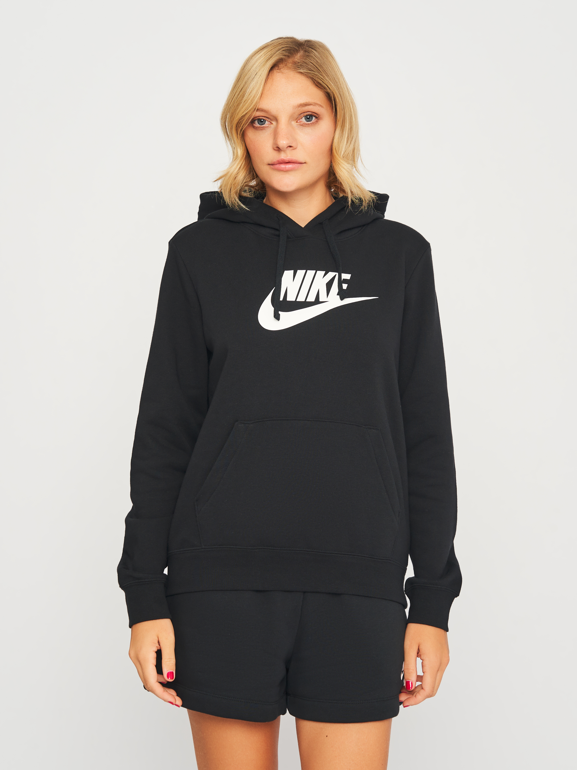 Акція на Худи теплое женское Nike Club Fleece Hdy DQ5775-010 S від Rozetka