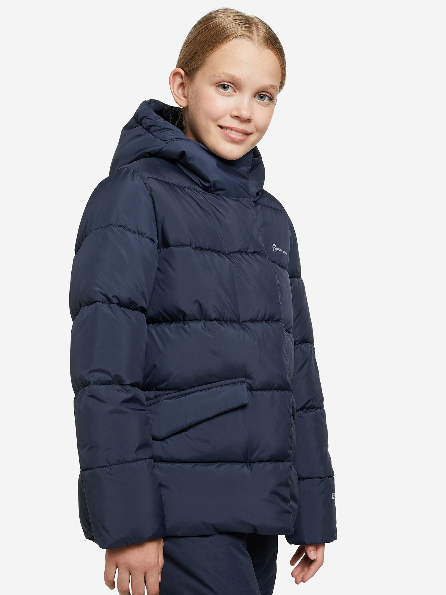 Акция на Дитяча зимова куртка для дівчинки Outventure Girls' Jacket 125065-V4 134-140 см Чорнична от Rozetka