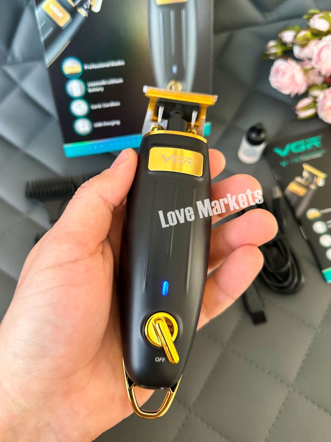 Профессиональная аккумуляторная машинка для стрижки волос VGR V-192 ...