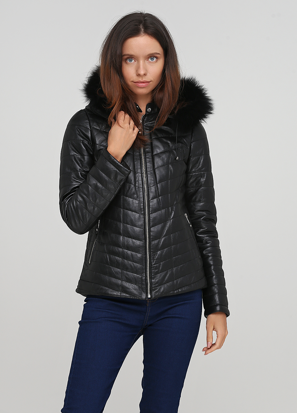 

Кожаная демисезонная куртка Leather Factory 5176 XXXXL Черная