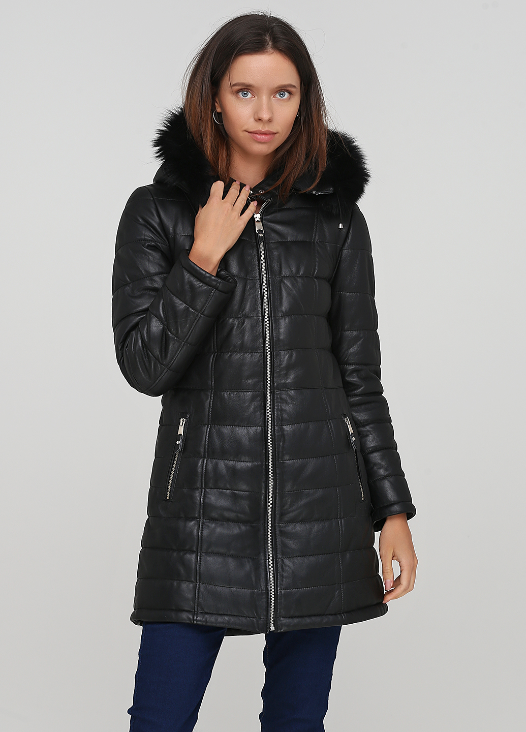 

Кожаная демисезонная куртка Leather Factory 3729 XXXL Черная