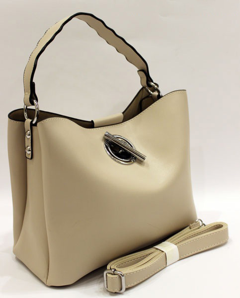 

Маленькая женская сумка с искусственной кожи Бежевая (Q19330 beige)