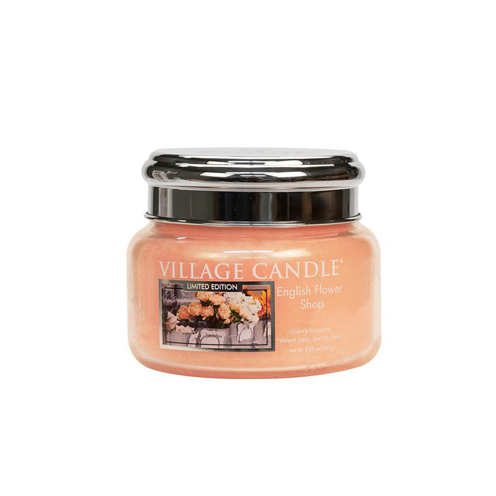 

Ароматическая свеча с крышкой Village Candle Английский магазин цветов (262 г)
