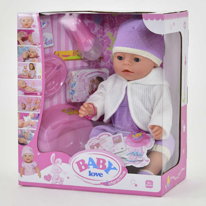 

Пупс детский интерактивный BL020А 8 функций с аксессуарами Baby love