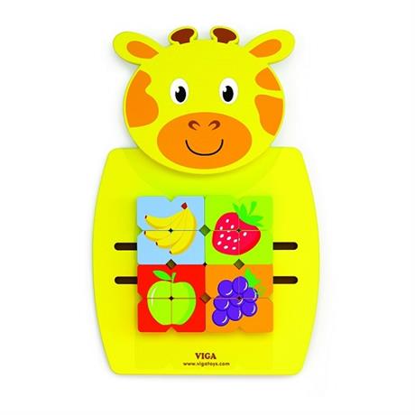 

Бизиборд Viga Toys Жираф с фруктами 50680