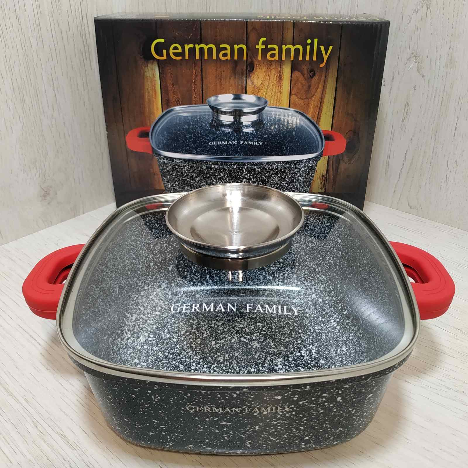 

Гусятница утятница гранитная жаровня казан German Famili GF-052-20 3.5 л