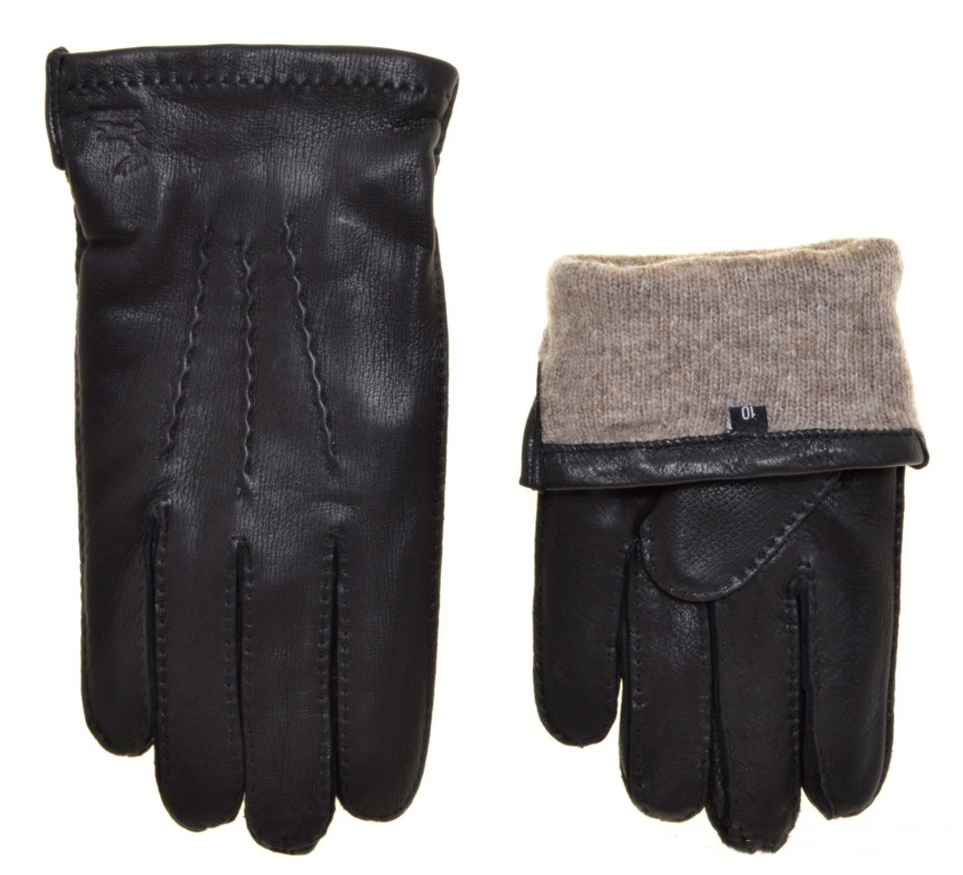 

Перчатки мужские кожа оленя, подкладка 100% шерсть, цвет черный, размер 10, pov28825