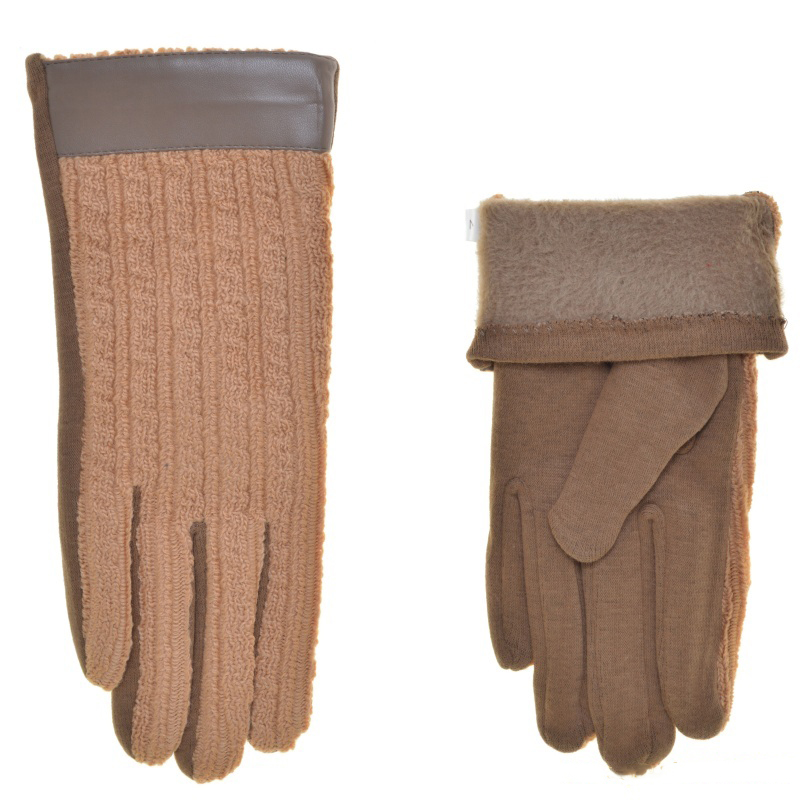 

Перчатки женские хлопок, подкладка плюш, цвет бежевый, размер 7, pov25991