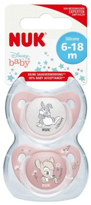 Пустышка ортодонтическая Nuk Bembi силиконовая Размер 2 6-18 месяцев 2 ...