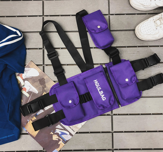 

Нагрудная Поясная Сумка Бронежилет Разгрузка City-A Hgul+Bag 4 кармана Фиолетовый
