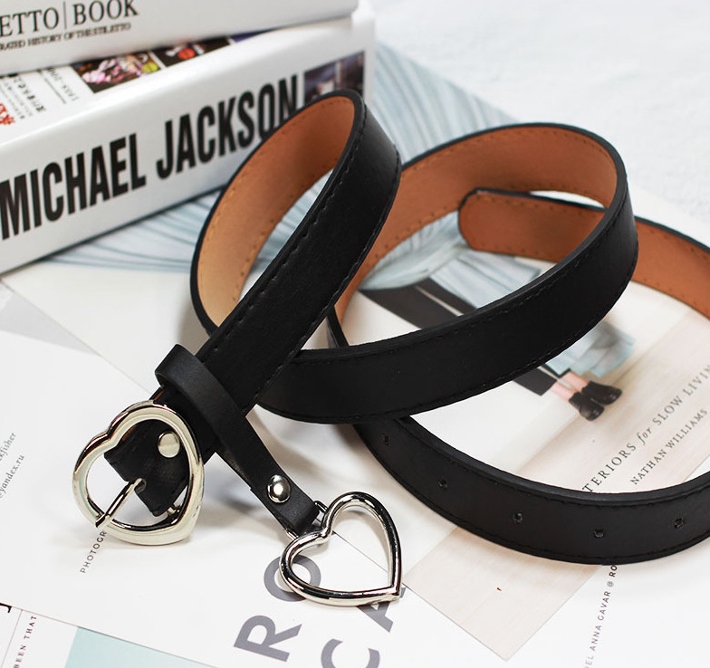 

Ремень Пояс City-A Belt 105 см PU Кожа с подвеской Сердцем пряжка Сердце Черный