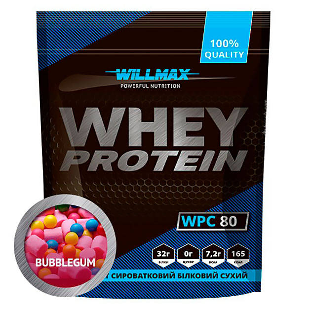 

Протеин Willmax Whey Protein 80 920 г Бабл Гам
