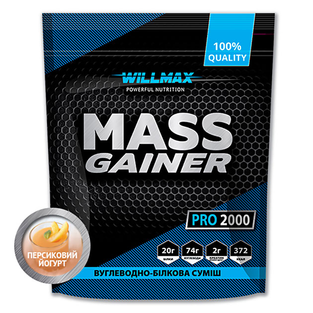 

Гейнер Willmax Mass Gainer Pro 2000 г Персиковый Йогурт