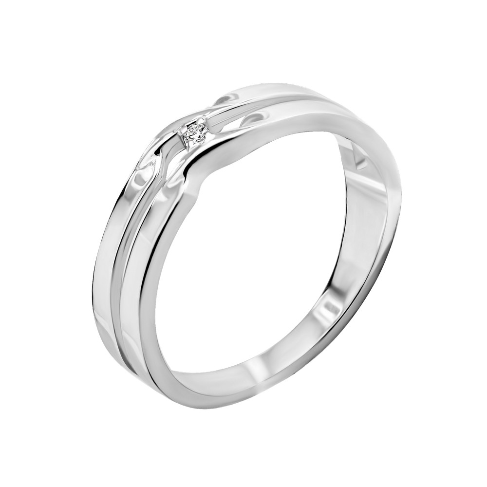 

Серебряное кольцо со вставками бриллиантов 27B-10 мод-4840 р-18.5
