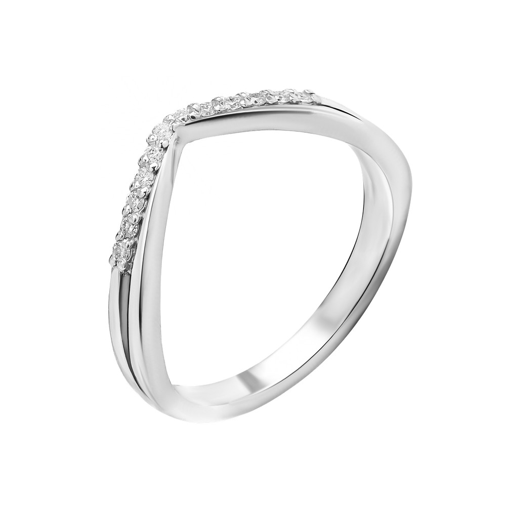 

Серебряное кольцо со вставками бриллиантов 24B-10 мод-4837 р-17.5