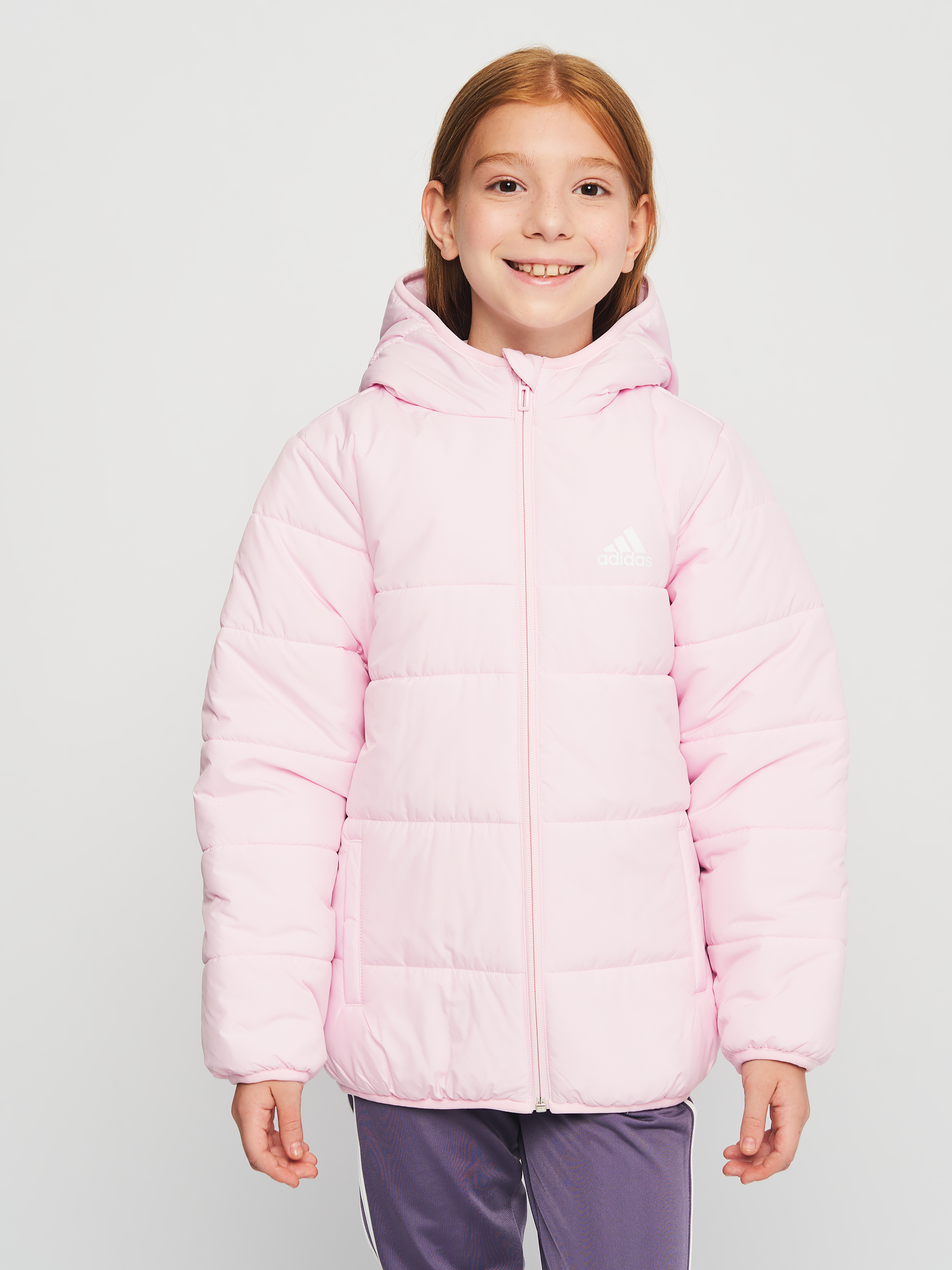 Акція на Дитяча куртка демісезонна для дівчинки Adidas Essentials Jk Pad Jkt IL6075 134 см Clear Pink від Rozetka