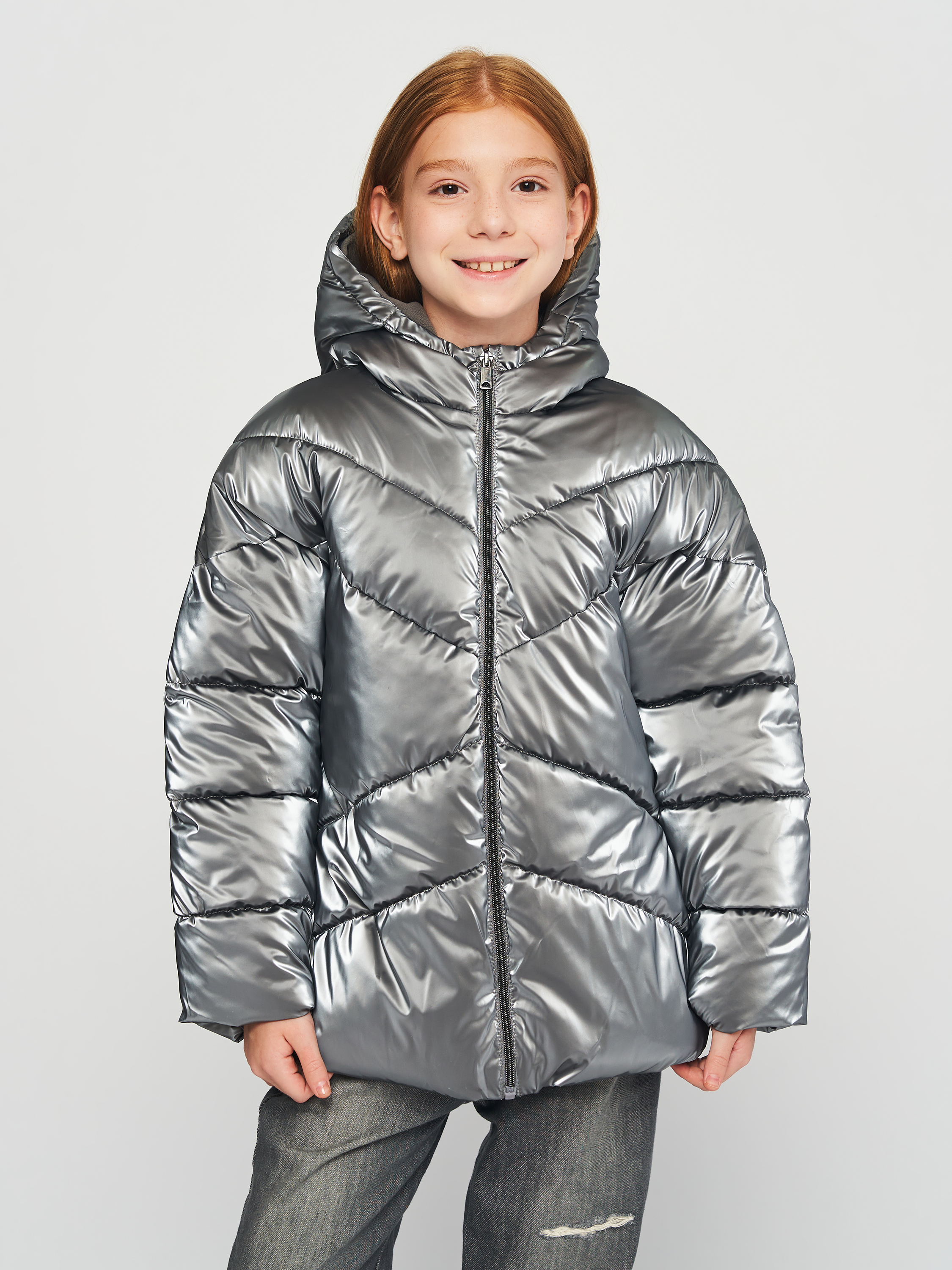Акція на Дитяча демісезонна куртка для дівчинки Minoti 16coat 22 39827JNR 98-104 см Сіра від Rozetka