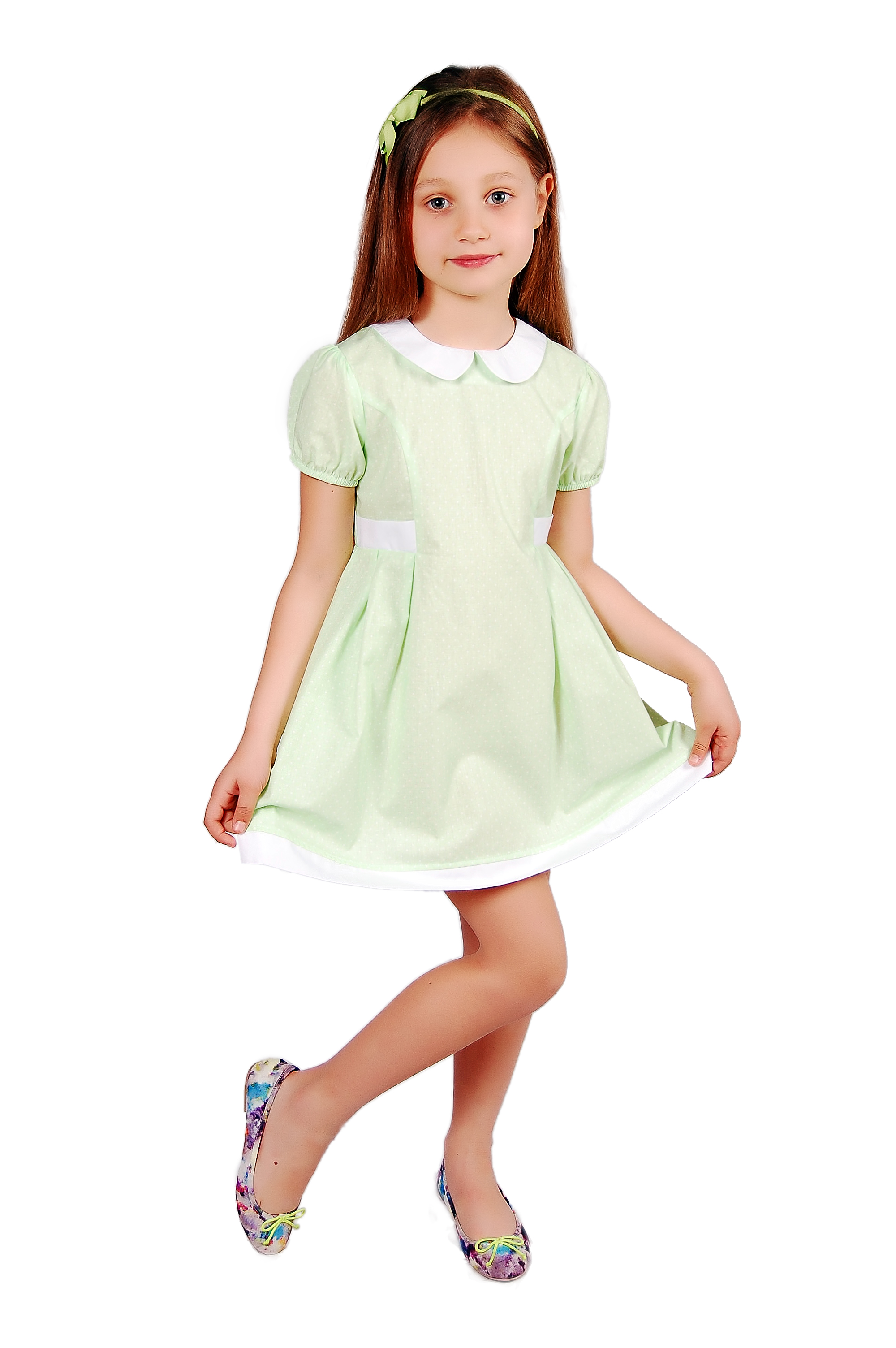 

Сукня KidsCouture Рубашечний текстиль 128 см Салатовий