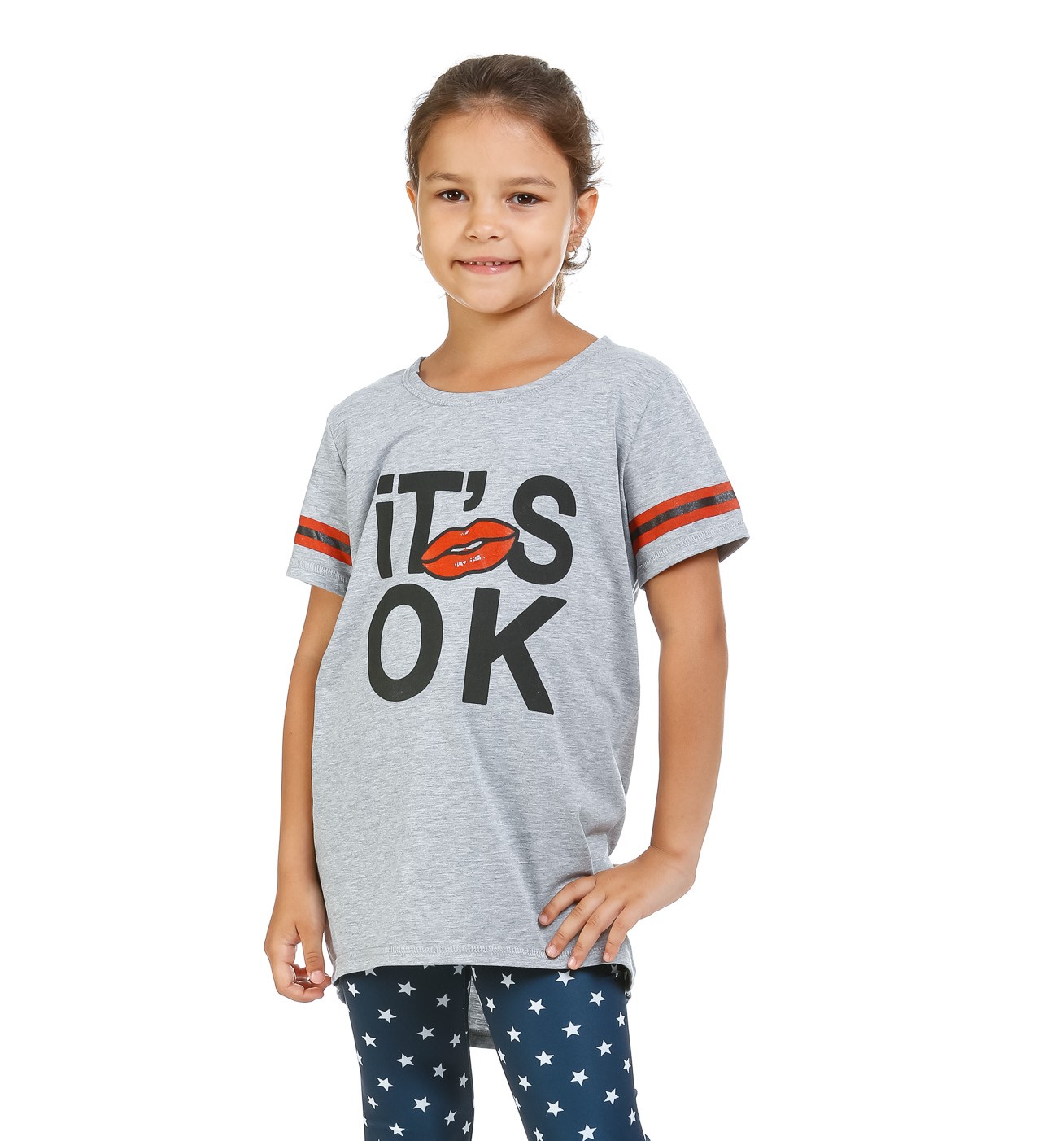

Туніка KidsCouture Інтерлок 128 см Сірий