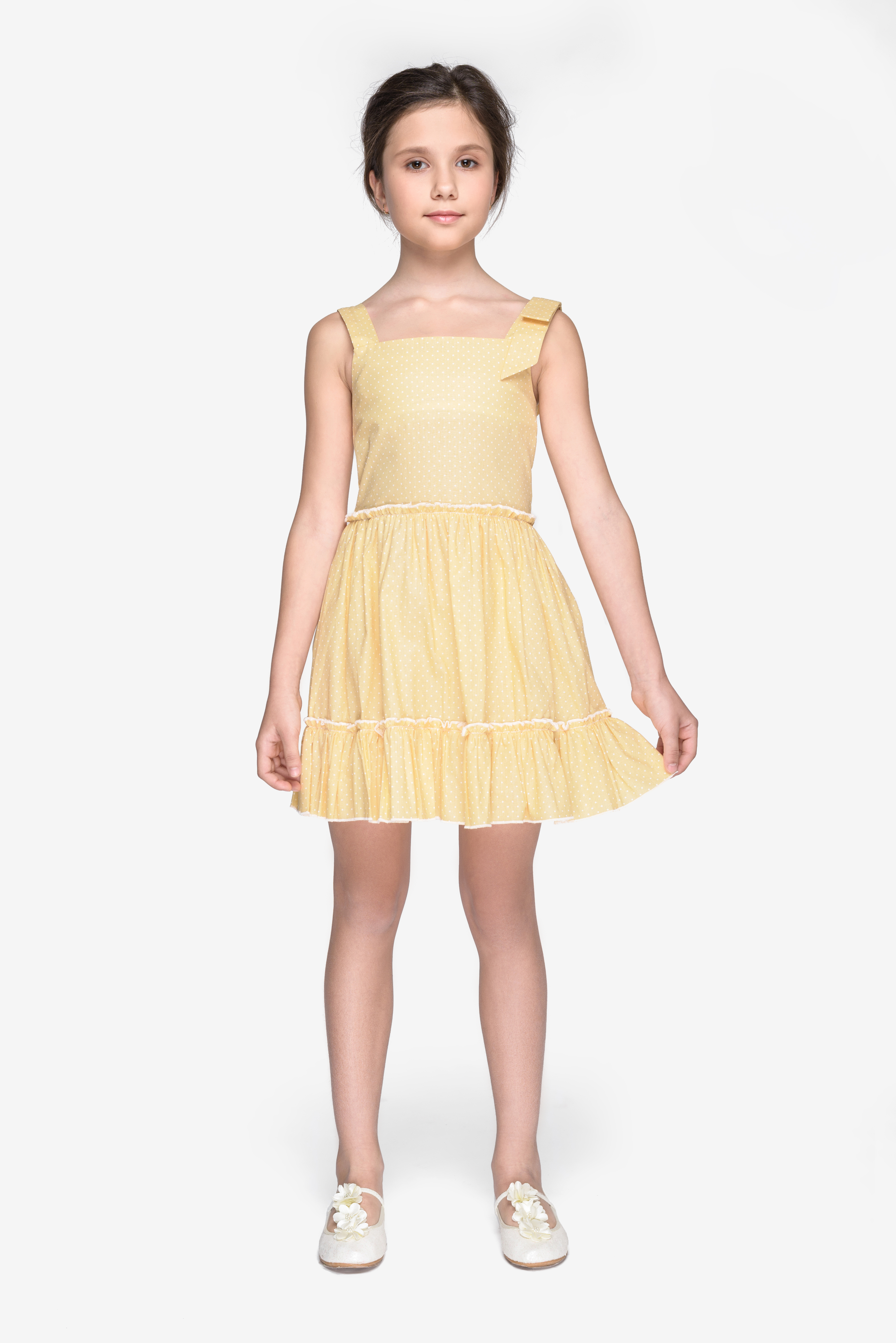 

Сарафан KidsCouture Рубашечний текстиль 140 см Жовтий