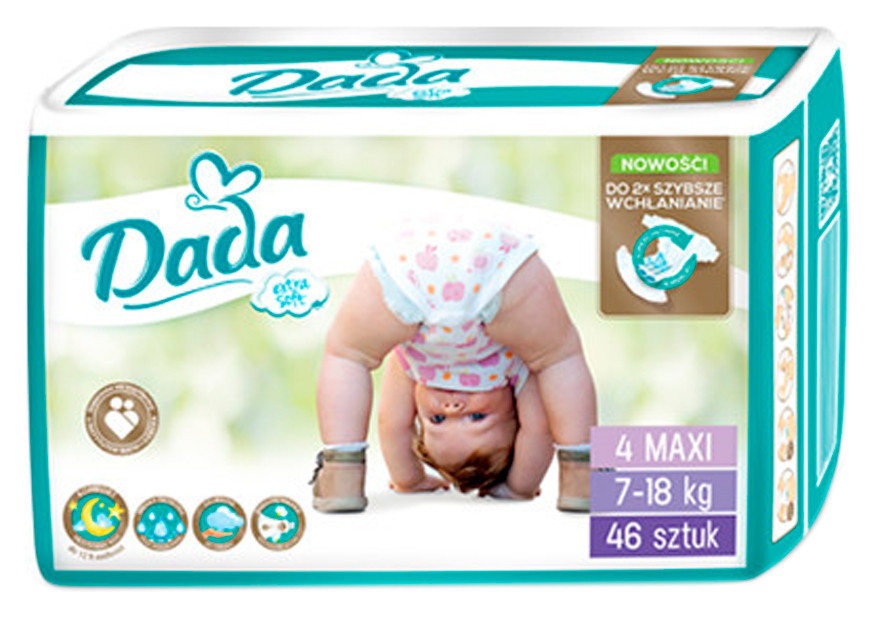 

Підгузники DADA exstra Soft 4 MAXI 7-18 kg 46 шт.