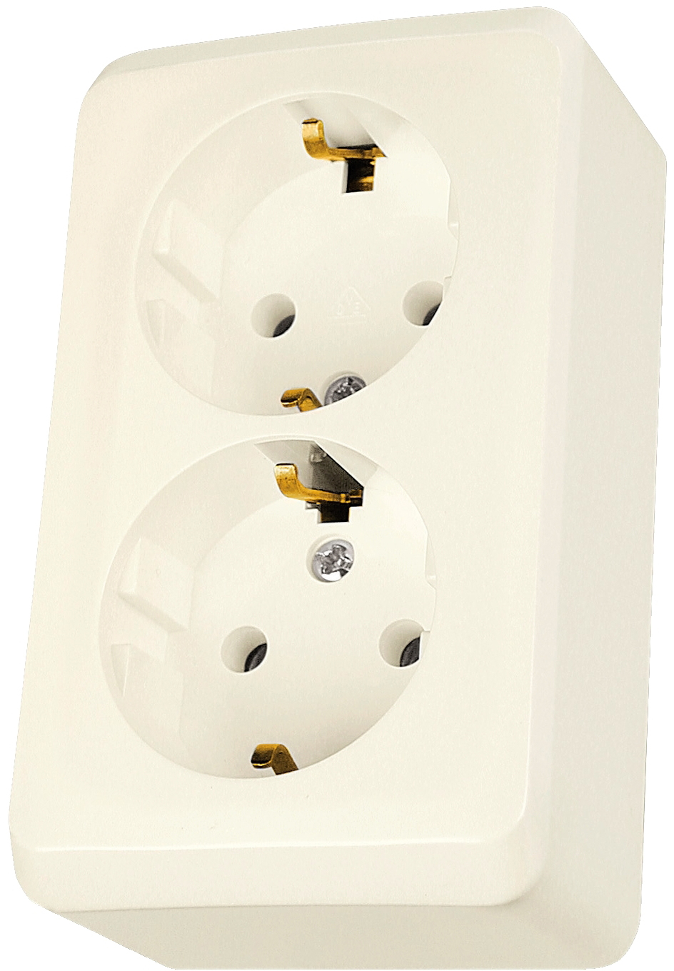 Розетка двойная с заземлением и шторками Schneider Electric Prima ...