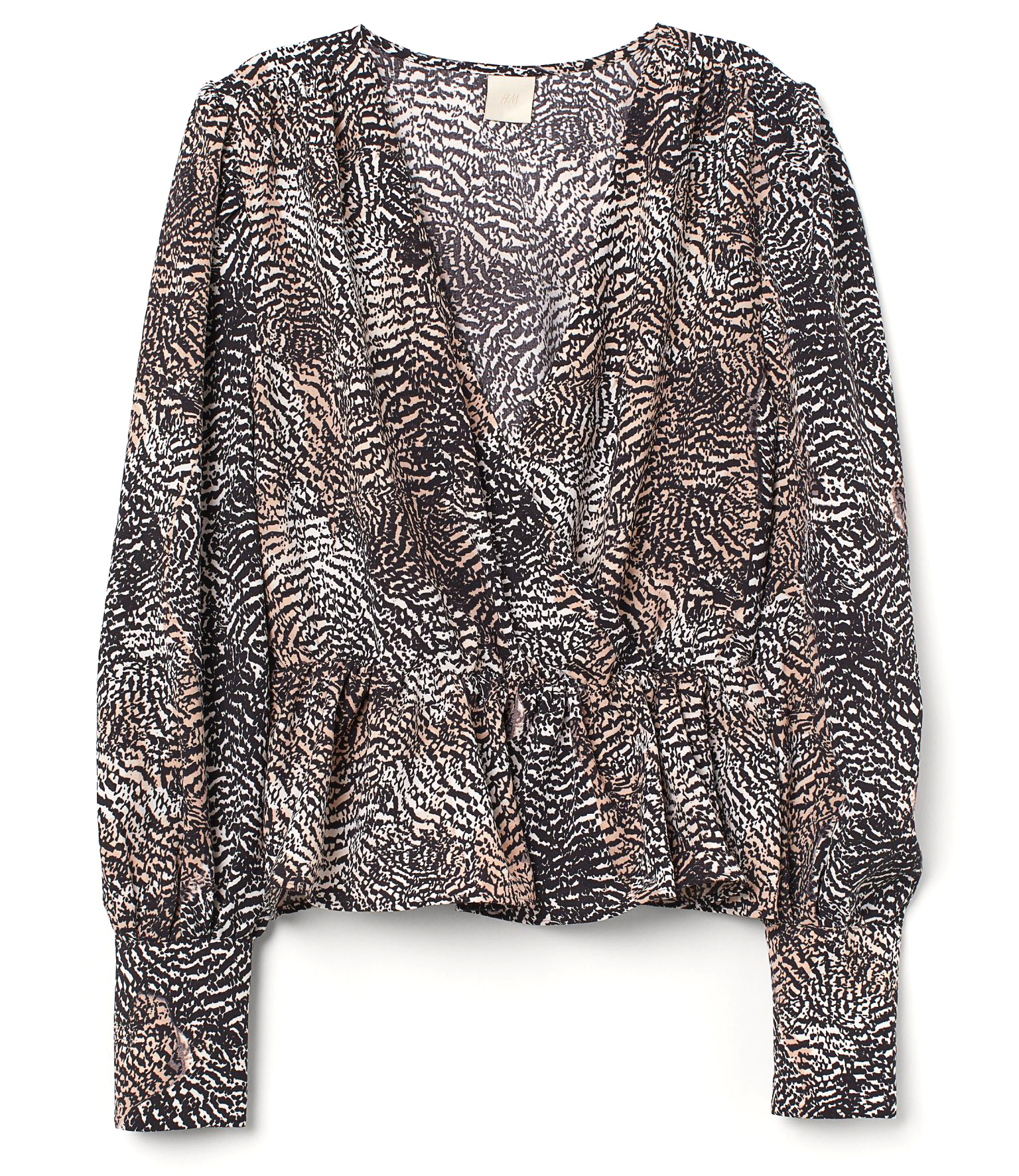 

Блузка H&M 060832075 46 Бежевая с черным