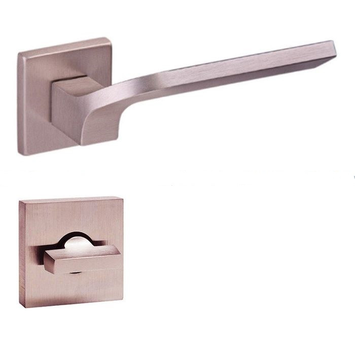 

Дверная ручка на розетке DND by Martinelli JOY 02 матовый никель (с накладкой WC) J014Y-ZNS